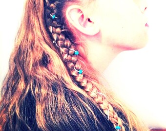 23 pc set, Hair Rings, Hair Jewelry, Hair Braid Rings, French Braid Rings, French Braid, Boho Jewelry, Dreadlock Jewelry, Beachwear, Dreads