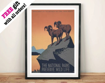 National park poster | Etsy