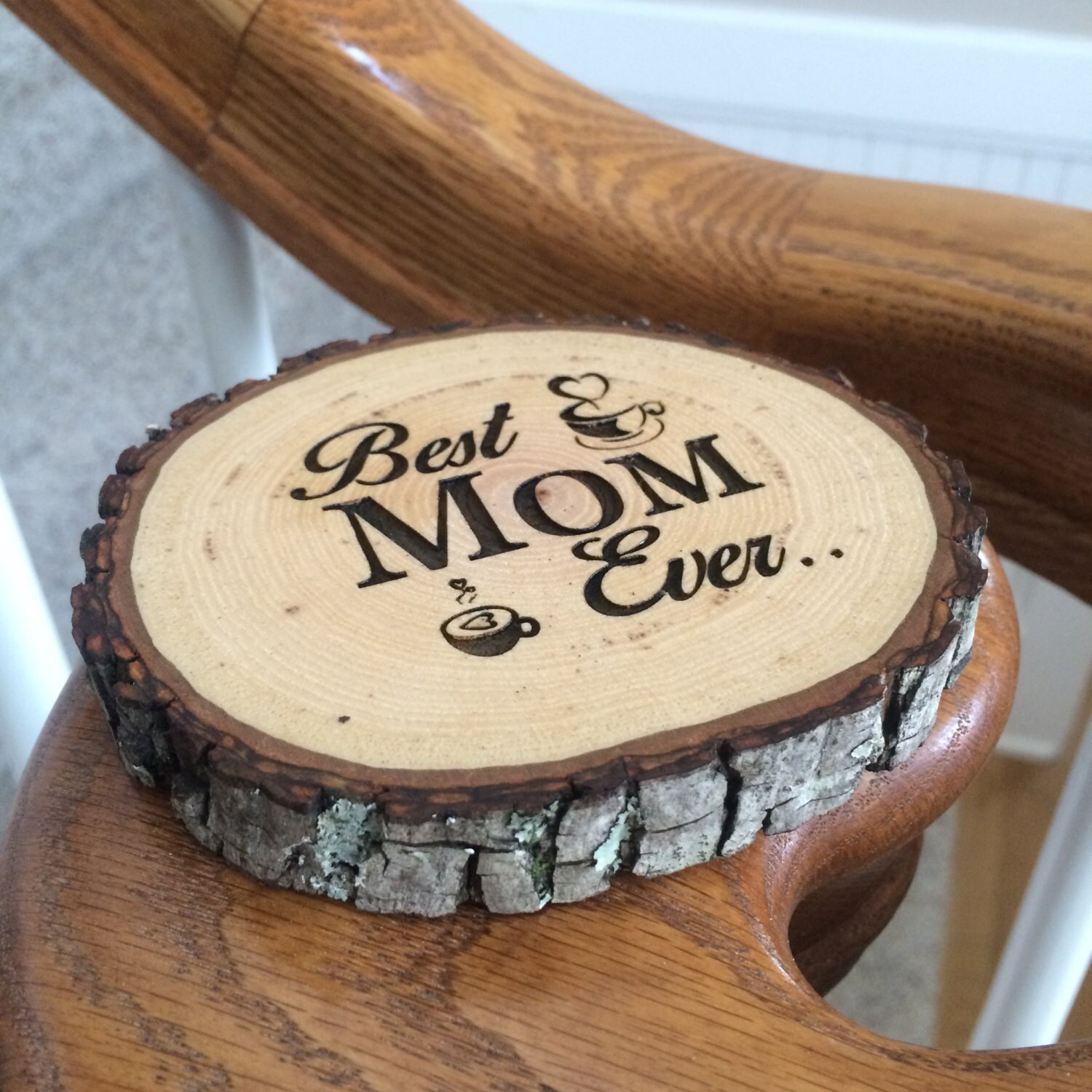 Custom Wood Coaster Engraved Coaster Mom Birthday Gift Wood