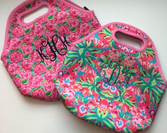 Monogrammed Lilly Inspired Lunch Bag