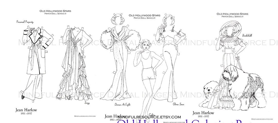 Movie Star Coloring Pages Printable Vintage Old Hollywood