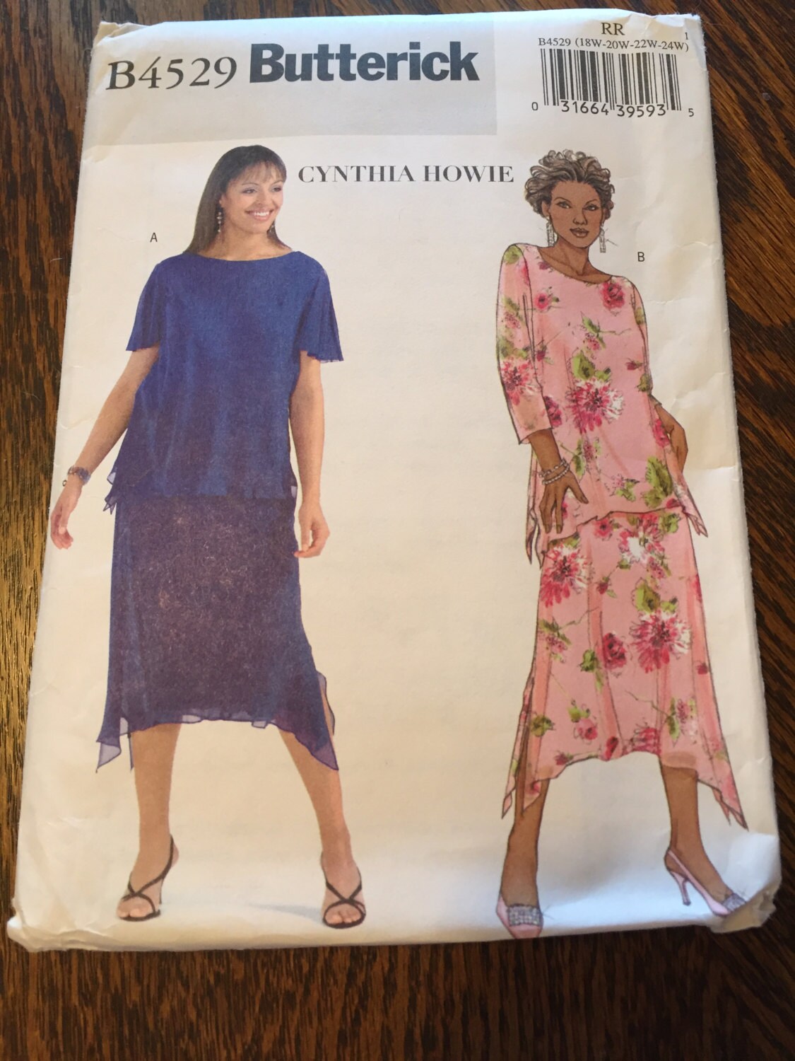Butterick Plus Size Sewing Pattern No. 4529 in Sizes 18 20