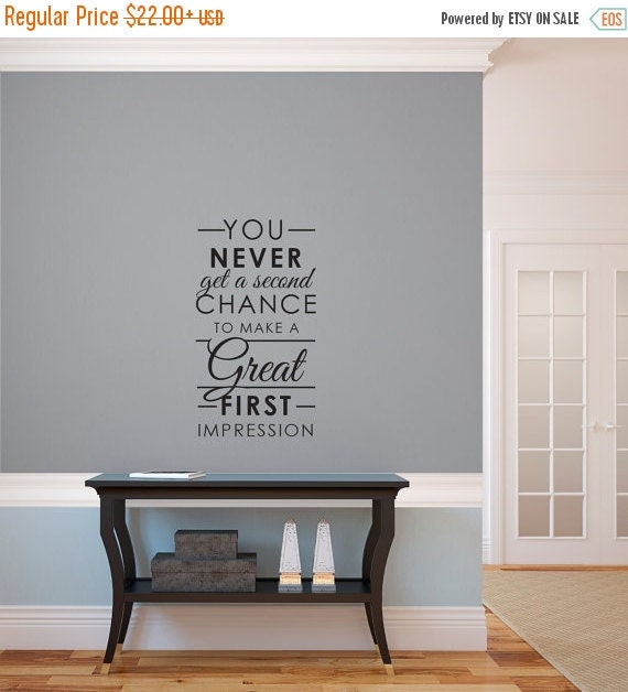 ON SALE First Impression Insperational Typography by danadecals