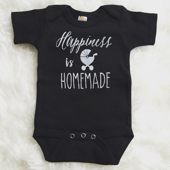 Baby Clothes Happiness is Homemade Onesie. by AuLaitBabyBoutique