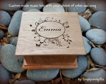 music box, wooden music box, custom music box, personalized music box, music box shop, personalized gift, sweet 16, birthday gift, baby gift