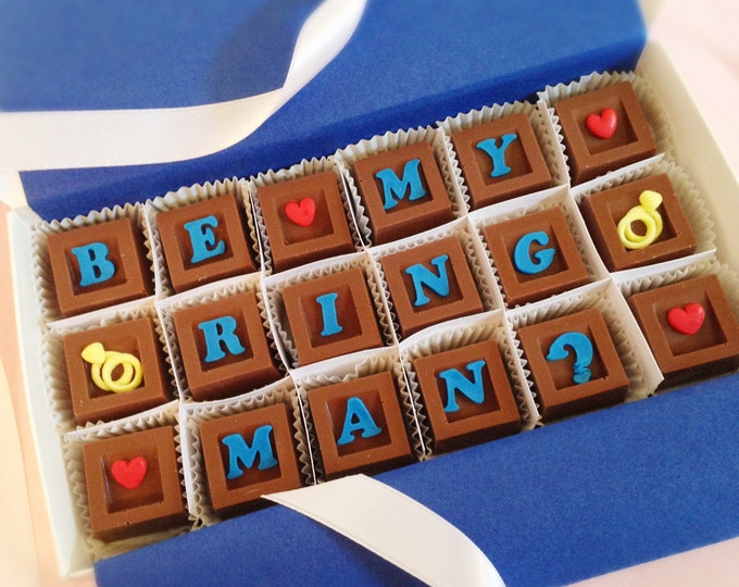 Ring Bearer Gift - Will You Be My Ring Bearer Chocolates - Wedding Party Attendant Gift