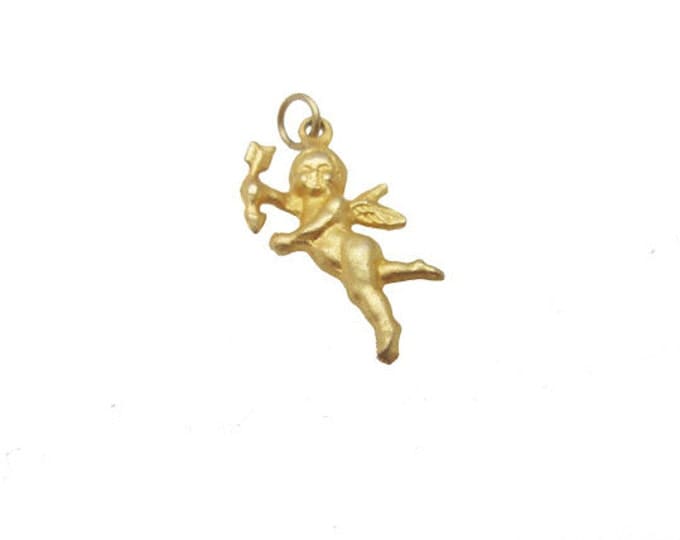 Cherub Charm - Gold Plated - cupid with arrow - pendant