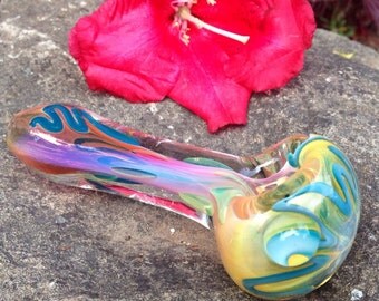 Blissom Blossom Color Changing Functional Art Pocket Piece Tobacco Glass Pipe