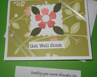 Items similar to Handmade Get Well Soon Card on Etsy