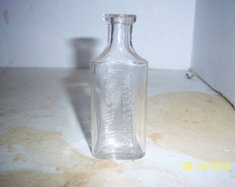 1890's Porter's Drug Store Ashland, NH 3 5/8" inch clear medicine bottle