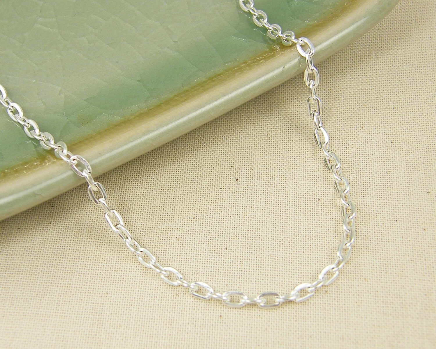 30 Inch Silver Chain Necklace Bright Silver Plated Medium