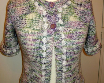 Gilet fait main "JULIETTE" - Taille 38 - création Misty Tuss Tricote