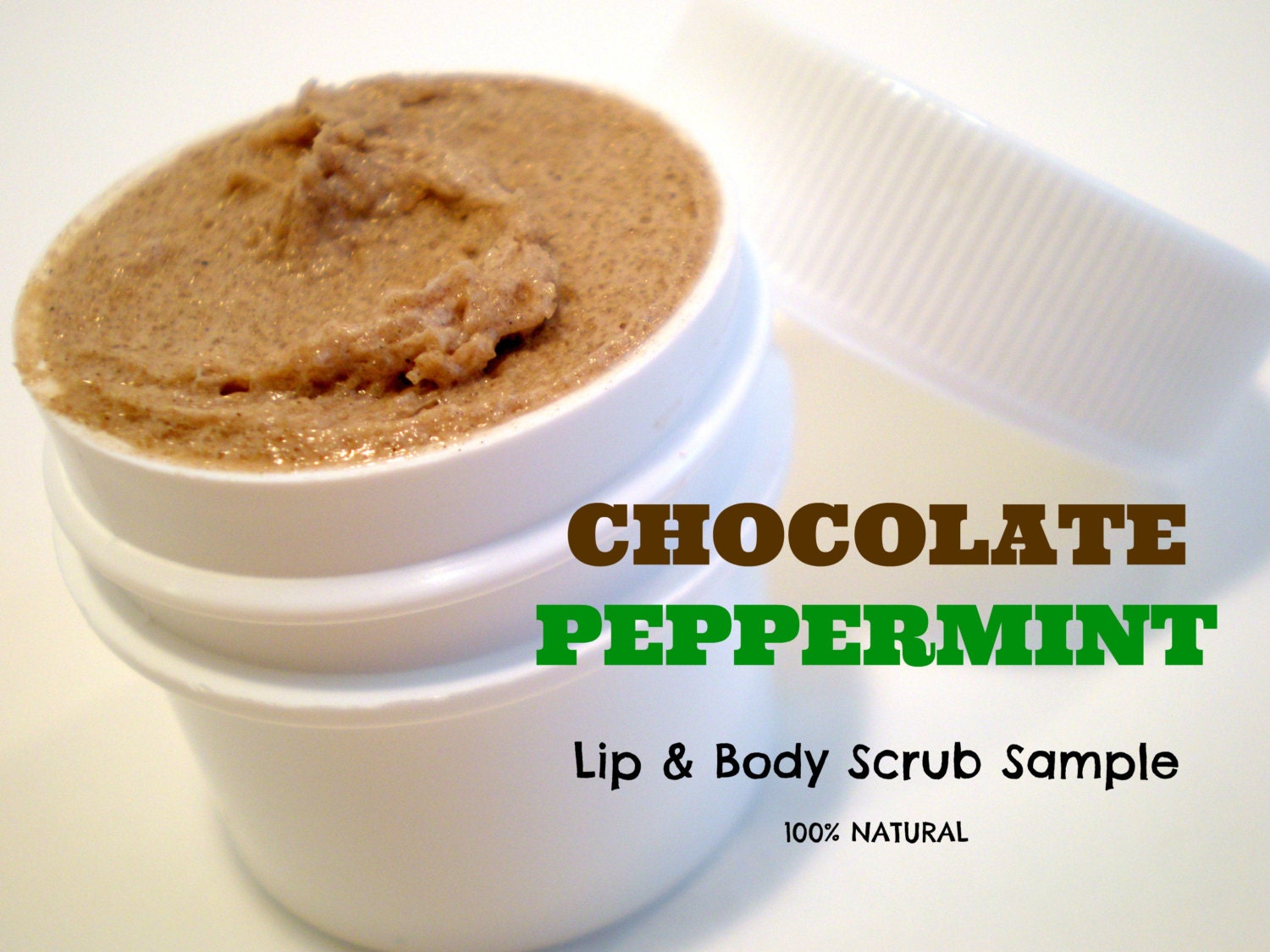 Chocolate Peppermint Body Scrub / Lip Scrub Cocoa Mint