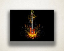 Unique guitar artwork related items | Etsy