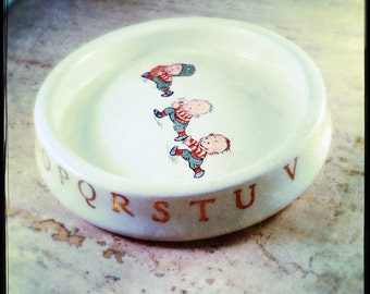 Charming Boy's Dish With Football Players, 1924, The Potter's Cooperative
