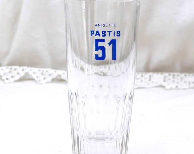Set 2 Vintage French Pastis 51 Glasses, French Bistro Decor, Retro Home Interior, Ricard 51, Cote D'Azur, Aperitif Drinkware, Pair, Ricard