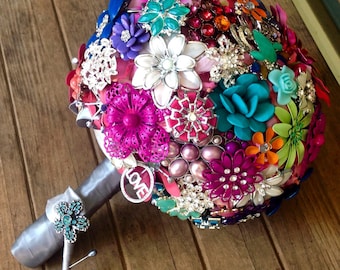 DEPOSIT | Custom Brooch Bouquet | Wedding Bouquet | Jeweled Bouquet | Alternative Bouquet