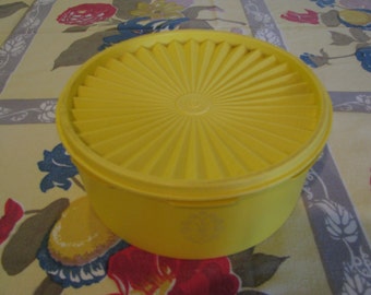 Vintage Yellow Tupperware Canister