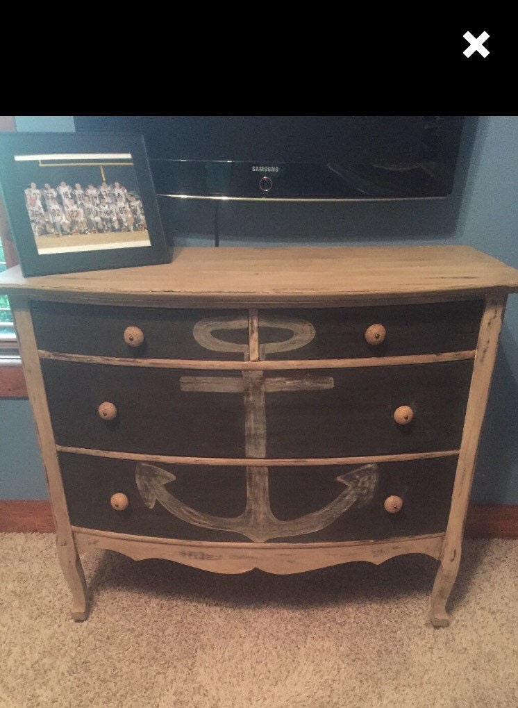 Vintage Nautical Dresser Anchor Haute Juice