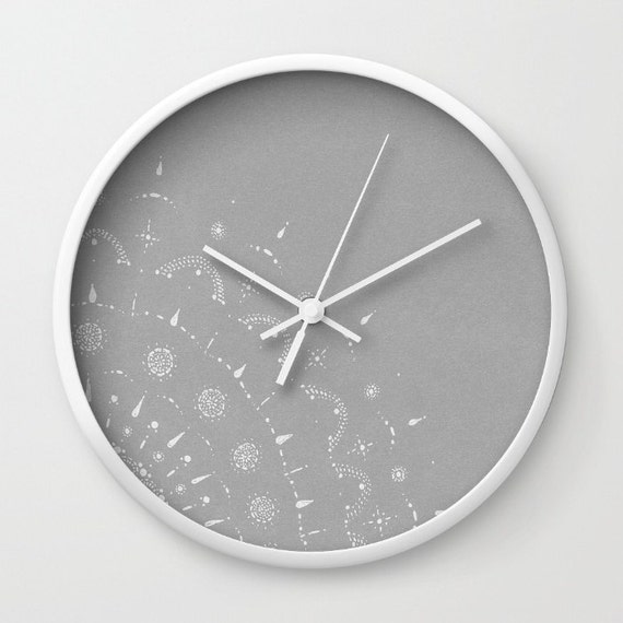 Items similar to Minimal Grey Wall Clock, grey wall clock, gray wall clock, minimal clock