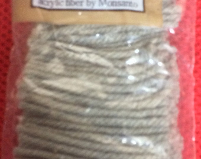 Vintage Pre-Cut Acrylic Latch Hook Rug Yarn, 9 Assorted Packages of Grey, Winter White, Cream, Free Shipping USA
