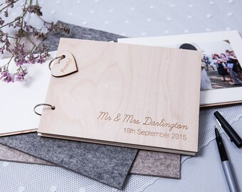 Personalised Guest Book - Wooden Guest Book - Rustic Guest Book - Anniversary Gift - Wedding Guest Book - Birthday Book - Memory Book