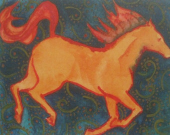 orange horse