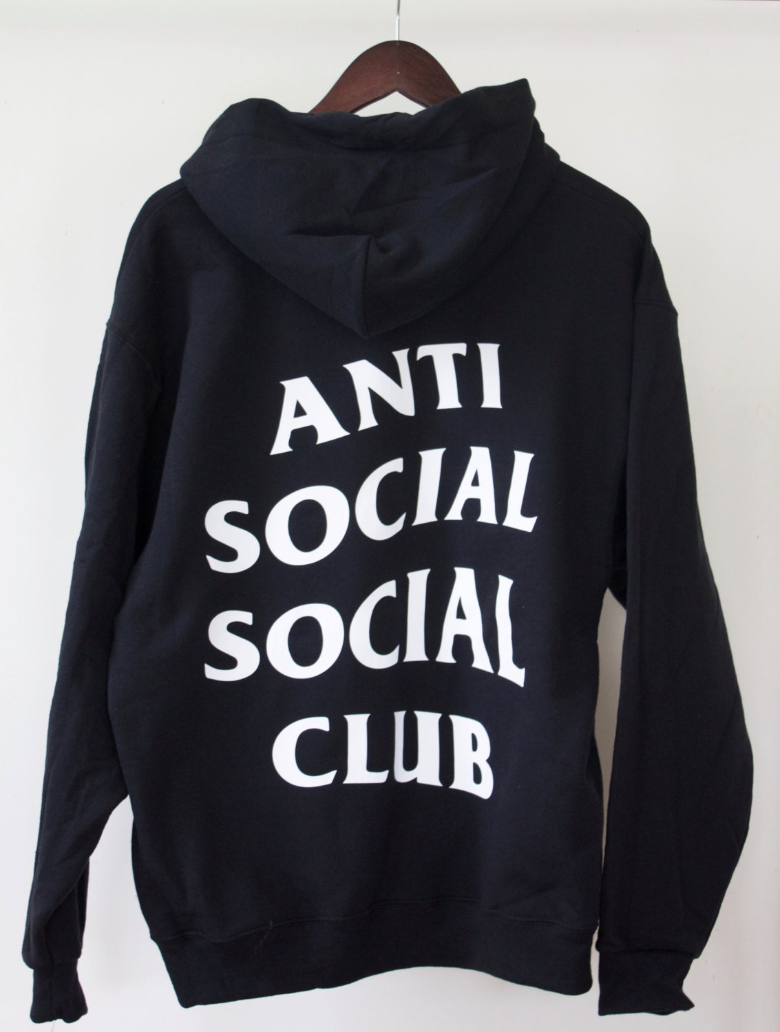 black and white anti social social club hoodie