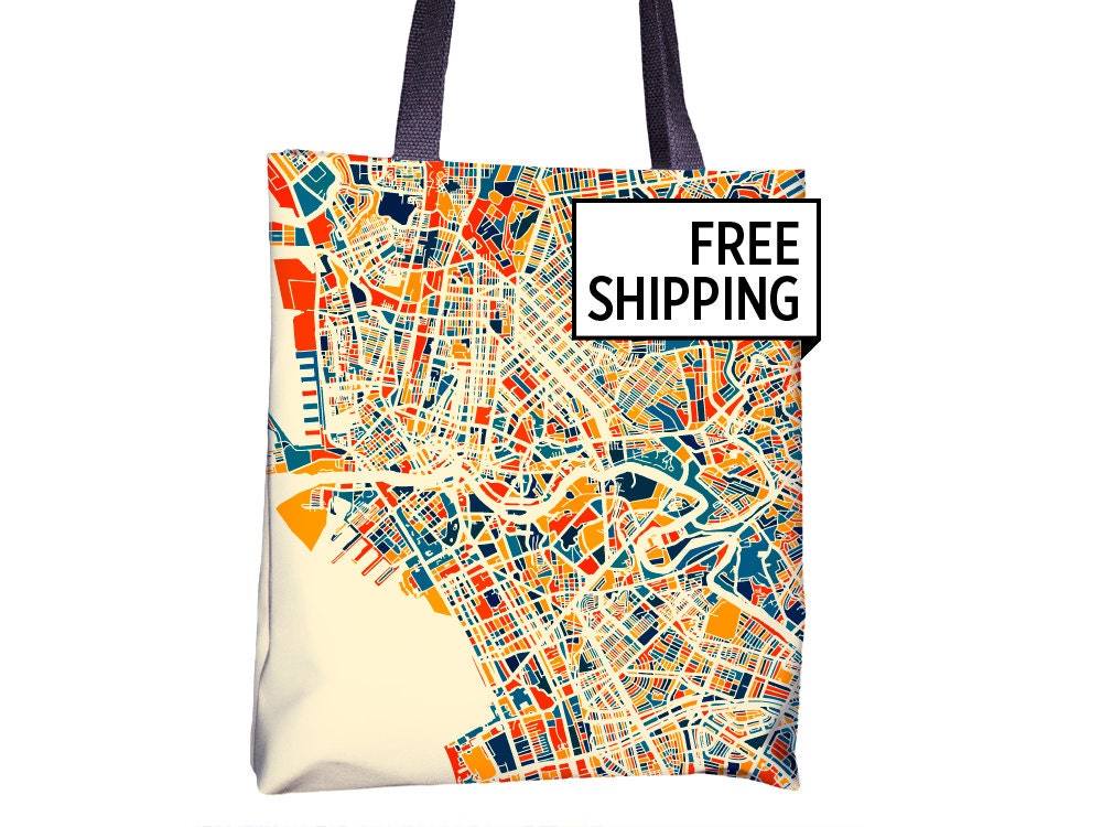 Manila Map Tote Bag Philippines Map Tote Bag 15x15