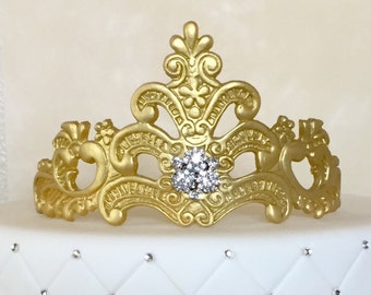 Edible Gold Sugar Tiara Cake Topper