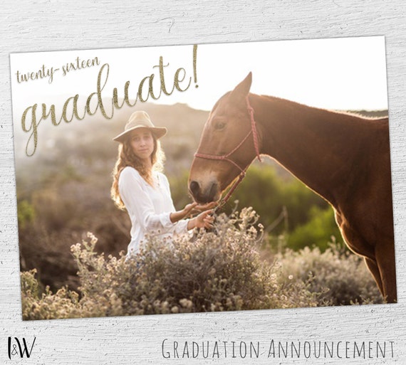 Graduation Announcement Template, Senior Photography Marketing, Graduation Card, Photoshop, Senior Graduation Templte, Graduate - 09-GA-001 Il_570xn
