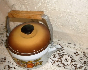 Retro Enamelware Tea Kettle