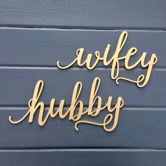 Download #HANDMADE Hubby and Wifey Chair Signs, Laser Cut Chair ...