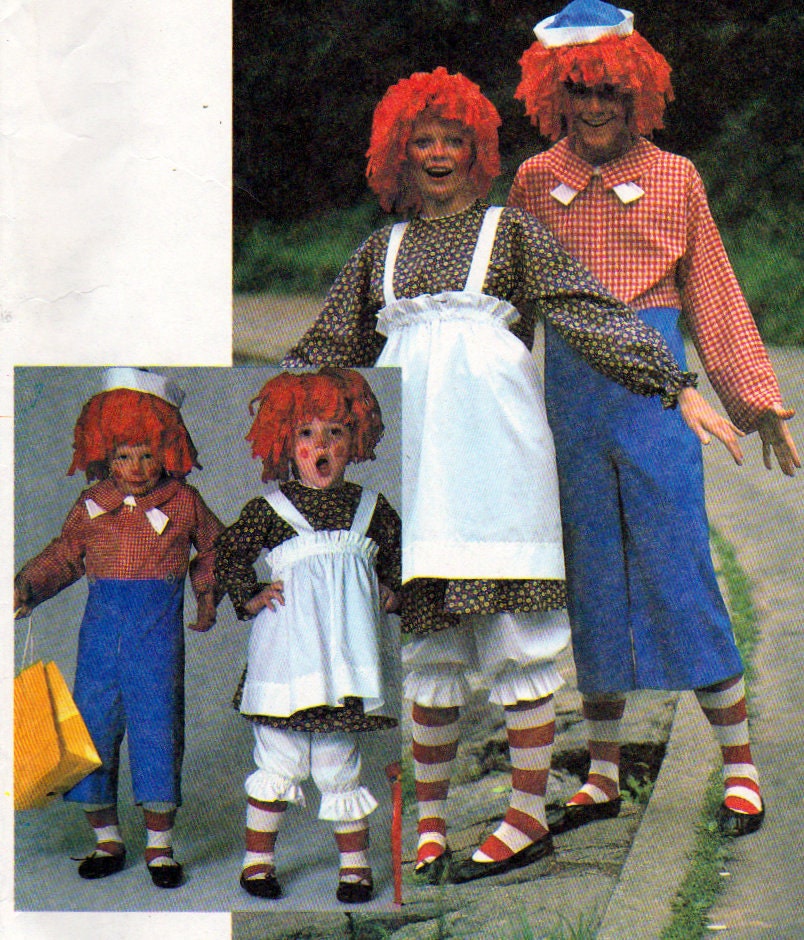 Anne With An E Halloween Costume - Raggedy Anne and Andy Halloween Costume Size 2 McCalls