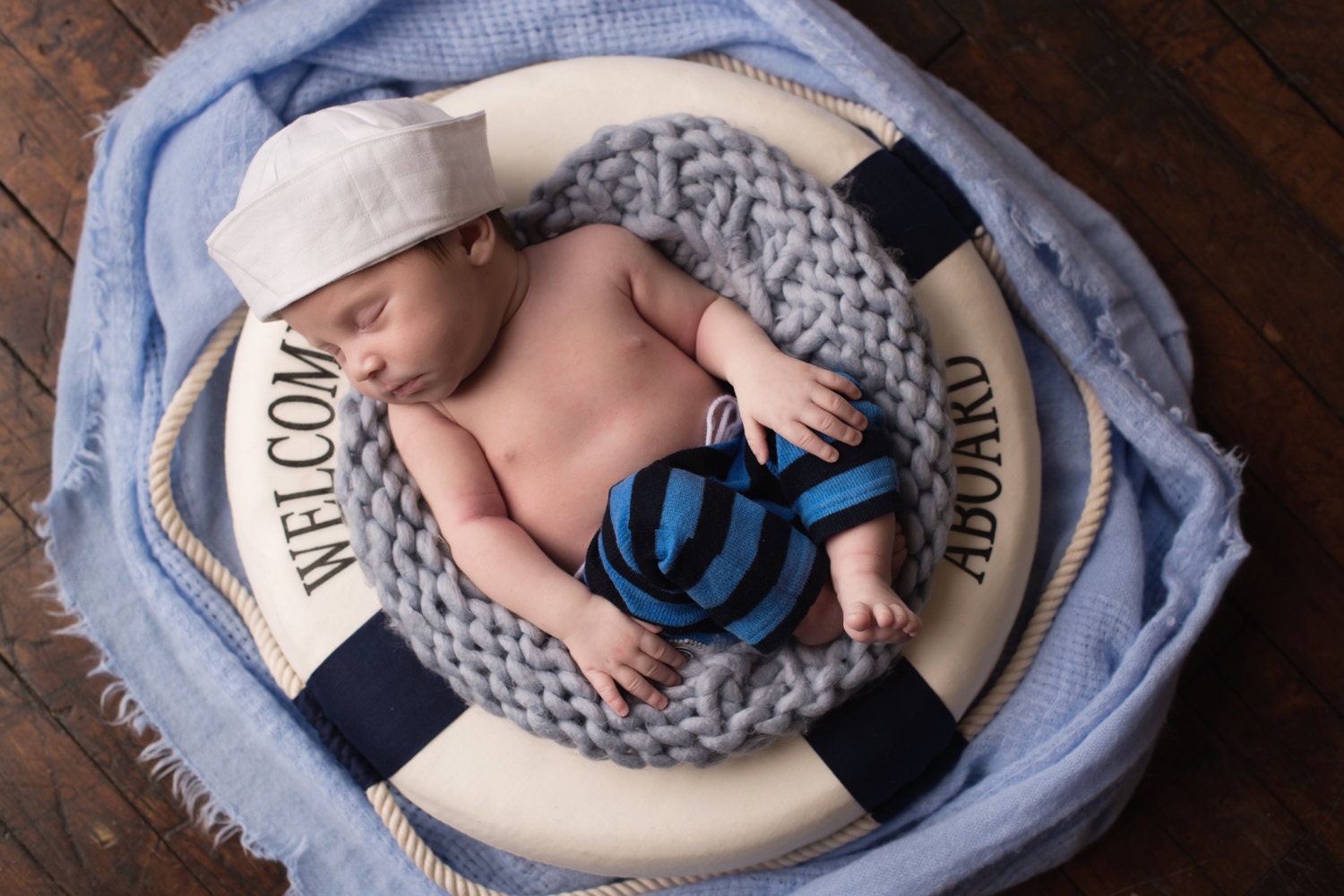 Sailor Hat Newborn Props Baby Boy Hat Nautical Props Infant