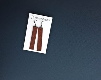 Boho Style Jewelry, Leather Earrings, Leather Drop Earring, Gift for Her, Joanna Gaines Earrings, Simple Earrings