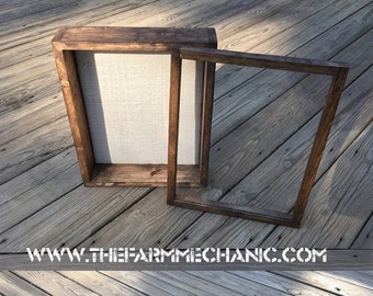 DEEP Shadow Box - 11x14 Shadow Box Frame, 3 inches Deep, Rustic Box, Custom Color