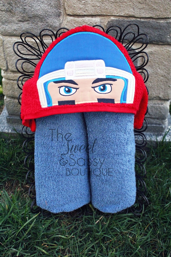football Player hooded towel by TheSweetandSassy12 on Etsy