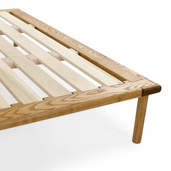 Platform Bed No. 4 Dovetail Frame Bed in Solid White Ash