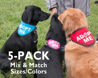 5-Pack ADOPT ME Bandana Scarf for Rescue Dogs