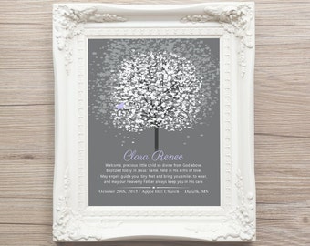 Goddaughter Baptism Gift for Baby Girl Dedication Gift for Goddaughter Christening Gift for Godchild Nursery Decor Baptism Poem Nursery Art