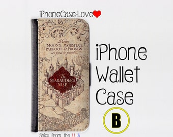 iPhone 6 Case - iPhone 6 Wallet Case - iphone 6 - iPhone 6 Wallet - Harry Potter iphone 6 case B - Marauder Map iphone 6 case