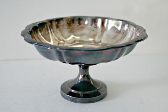 WM A Rogers Silver Plate Compote Vintage Silver Candy Dish