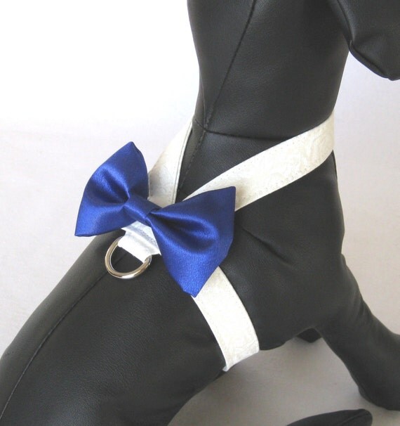Dog Wedding Harness with Satin Bow Tiny Dog Harness Puppy
