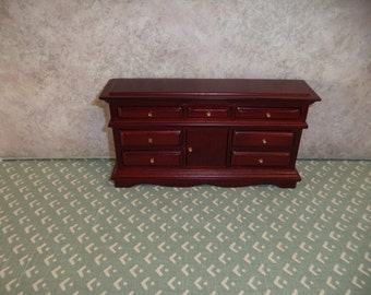 1:12 scale Miniature Dollhouse Dresser ( Cherry color)