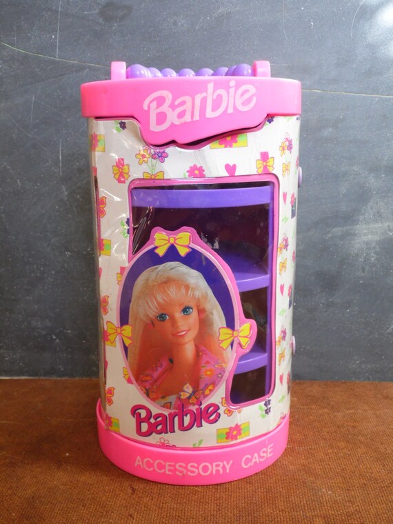 vintage blue barbie case