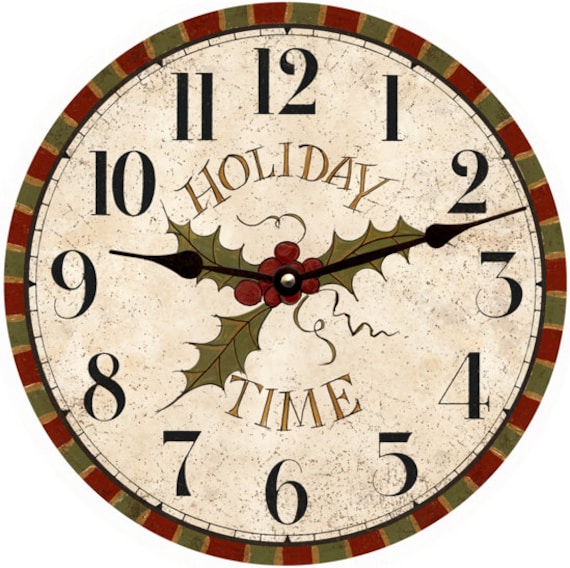Holiday Wall Clock/Christmas Clock