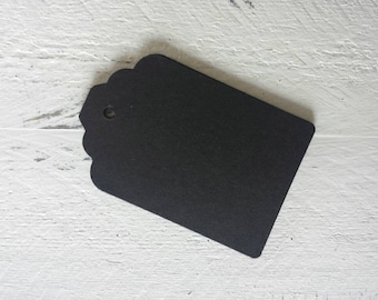 Black Gift Tags-25- 50 or 100 Gift Tags-Hang Tags-Price Tags-Blank