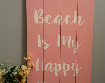Beach wood wall art