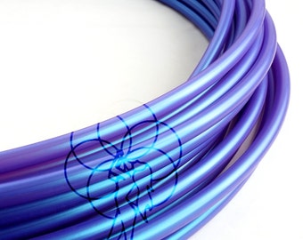 Polypro Hula Hoop 11/16" Color Shifting Lunar Blue- Collapsible for Travel- Push Pin Connection-Sizes 22"-38"